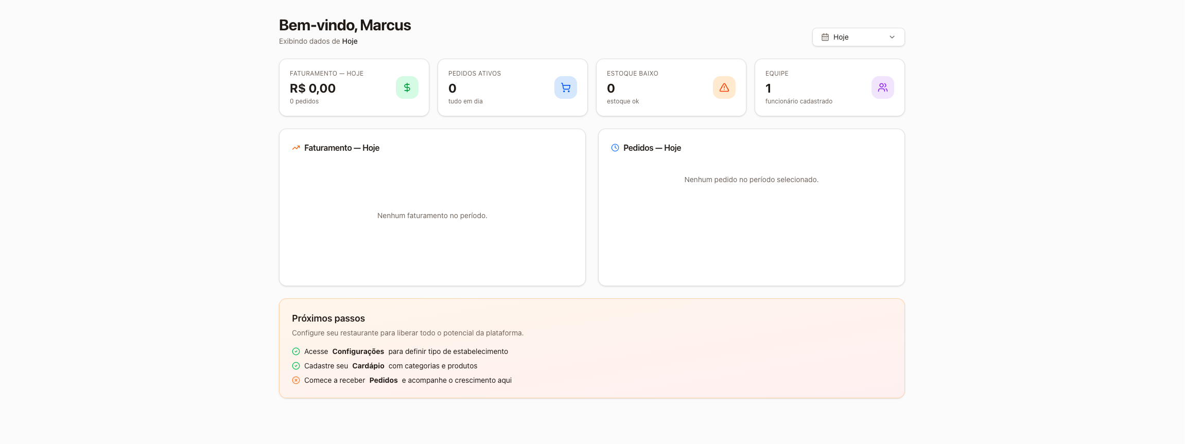 Dashboard InnovaFood